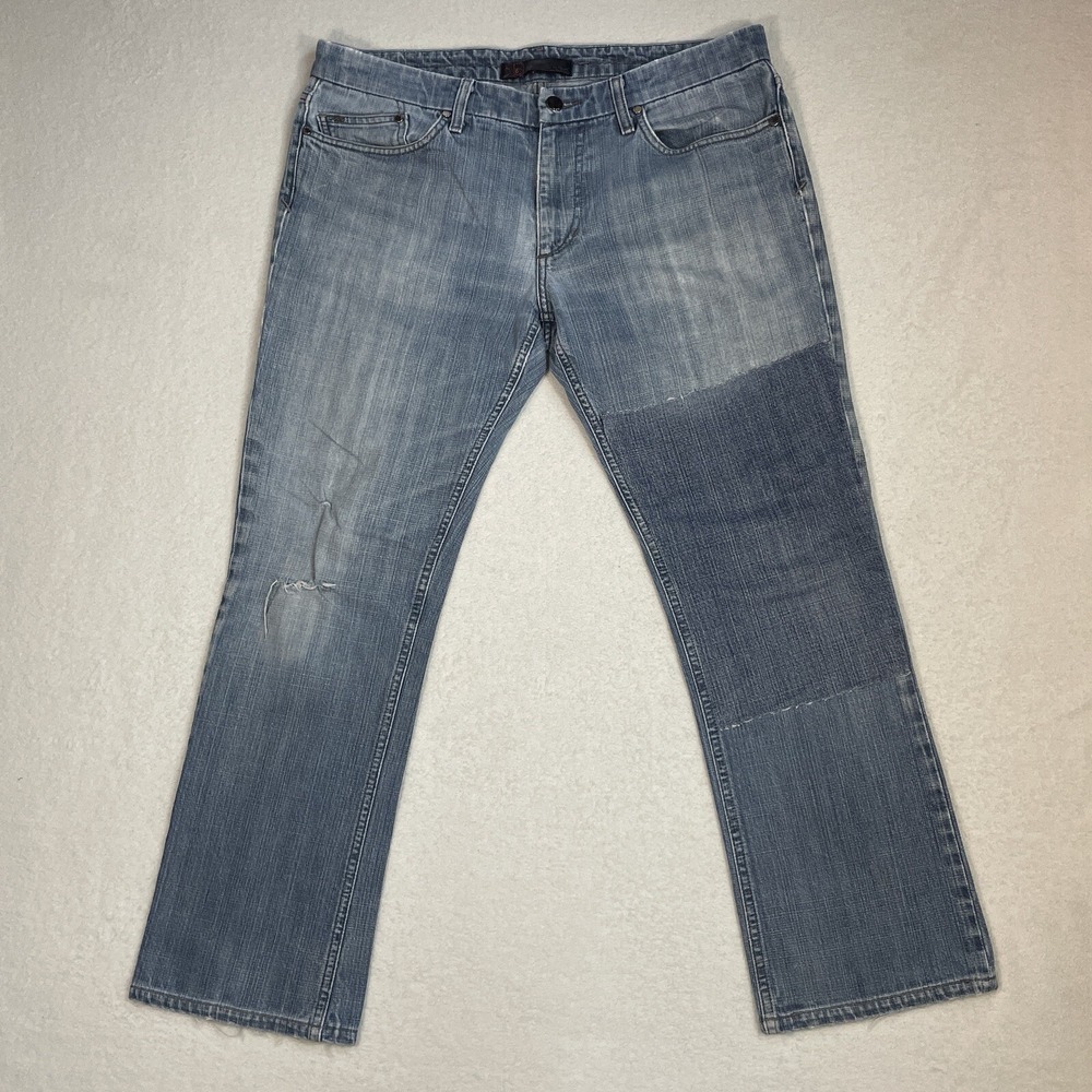 Joe's Jeans Men's Y2K Relaxed Straight Size 36x30 Denim Distressed Knee Patch